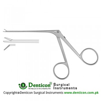 Micro Alligator Forceps Serrated-Left Stainless Steel, 8 cm - 3" Jaw Size 4.0 x 0.6 mm
